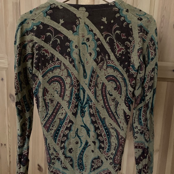 ETRO Milano Cashmere Blend Paisley Sweater - Picture 2 of 5